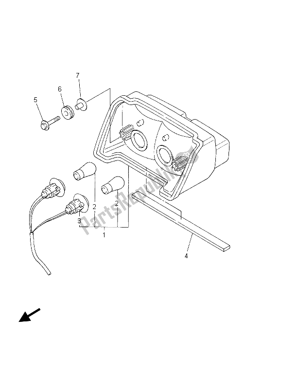 Tutte le parti per il Fanale Posteriore del Yamaha FZS 600 Fazer 2003