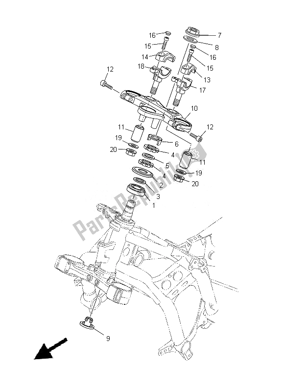 Todas las partes para Direccion de Yamaha XT 1200Z 2014