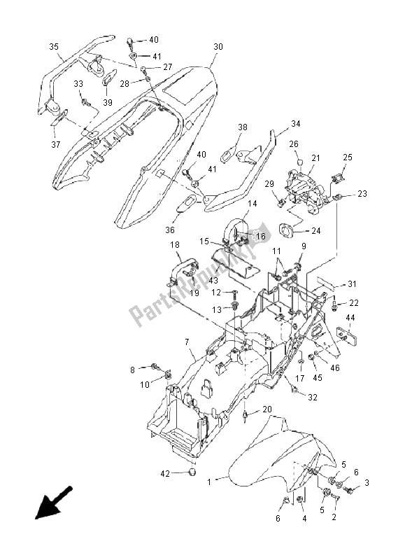 All parts for the Fender of the Yamaha FZS 1000 Fazer 2001