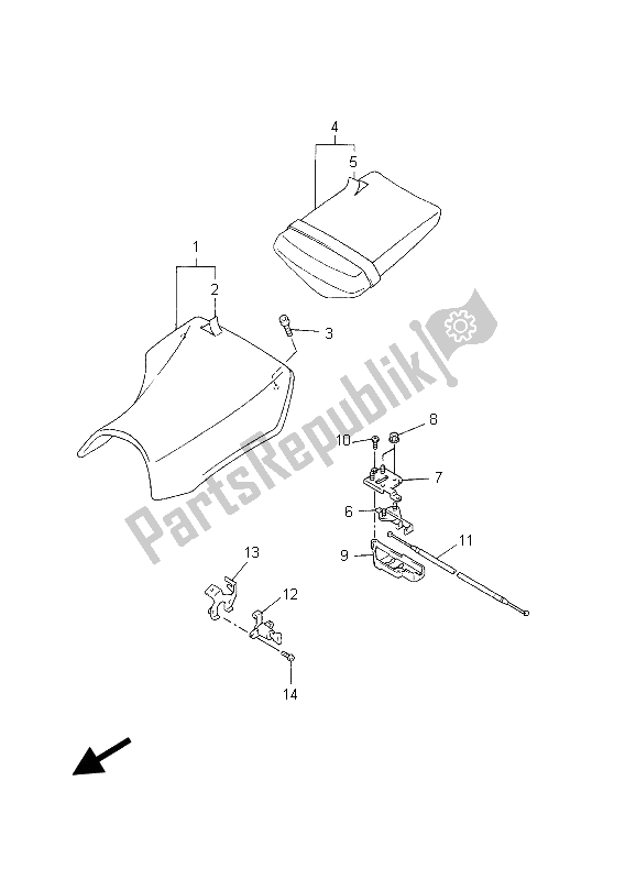 Toutes les pièces pour le Siège du Yamaha YZF R1 1000 2003