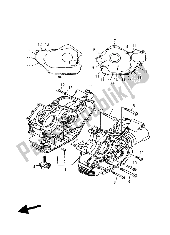 Alle onderdelen voor de Carter van de Yamaha BT 1100 Bulldog 2004