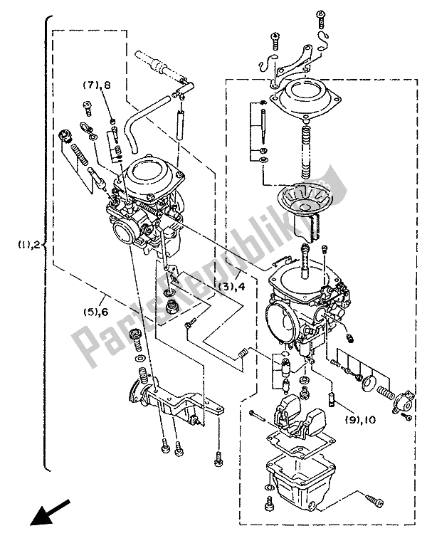 Toutes les pièces pour le Alternatif (moteur 2) du Yamaha XV 1100 Virago 1994