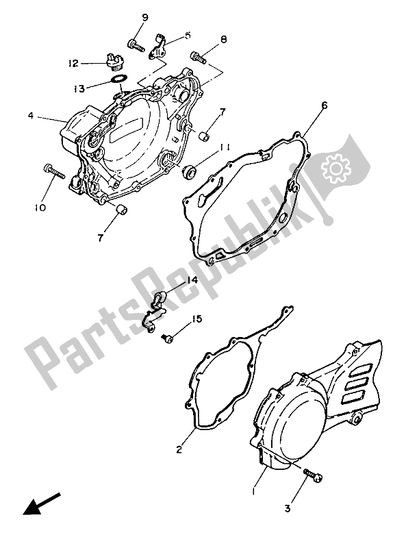 Todas las partes para Tapa Del Cárter 1 de Yamaha XT 350 1987