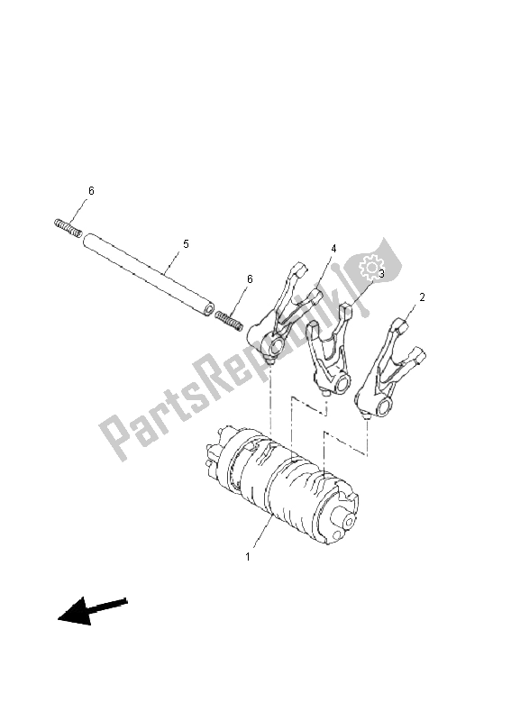 Todas las partes para Cambio De Leva Y Horquilla de Yamaha WR 125R 2011