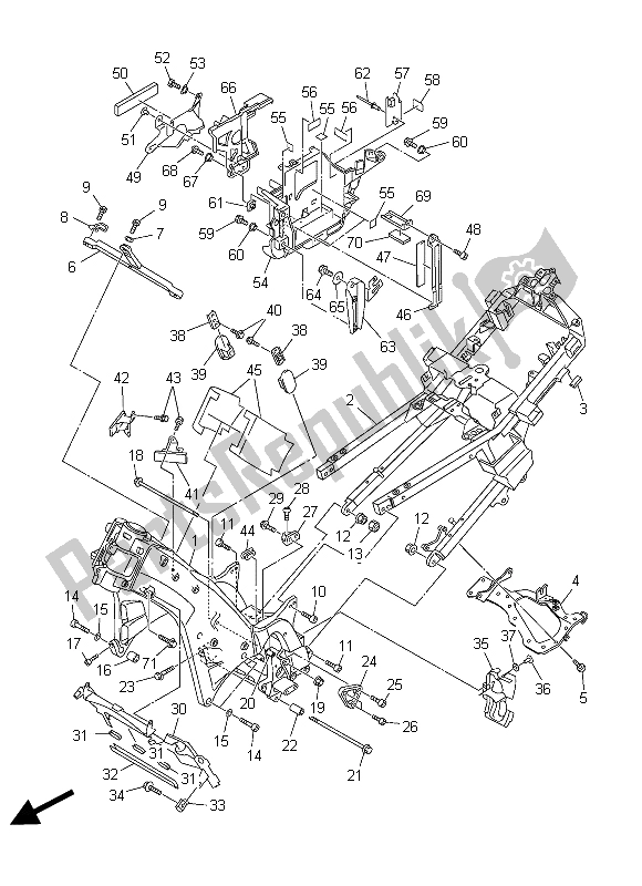 Todas las partes para Marco de Yamaha FJR 1300 AS 2015