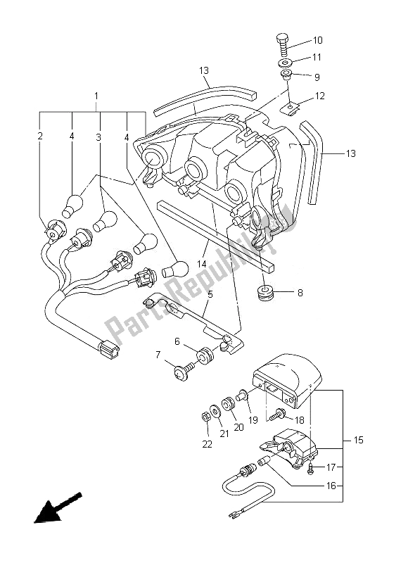 Todas las partes para Luz De La Cola de Yamaha FJR 1300 AE 2014