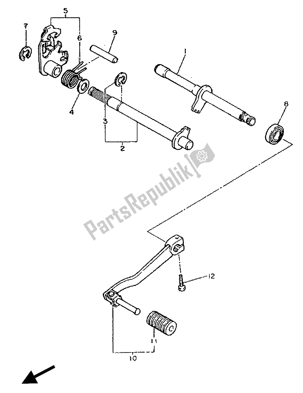 Todas las partes para Eje De Cambio de Yamaha XT 600Z Tenere 1990