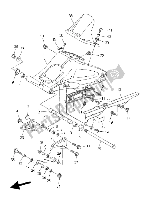 Wszystkie części do Tylne Rami? Yamaha FZ1 S Fazer 1000 2007