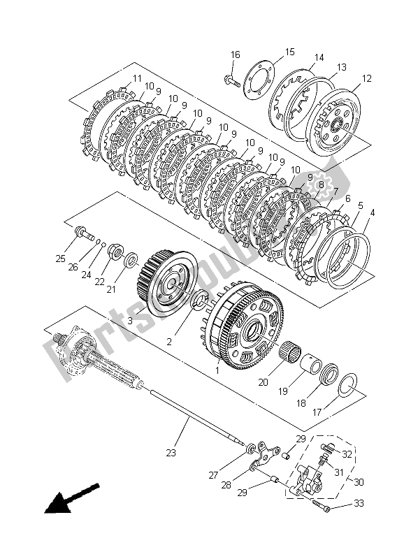 Todas las partes para Embrague de Yamaha XT 1200Z Tenere 2012