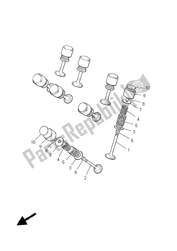 Toutes les pièces pour le Soupape du Yamaha XVZ 13 TF 1300 1999