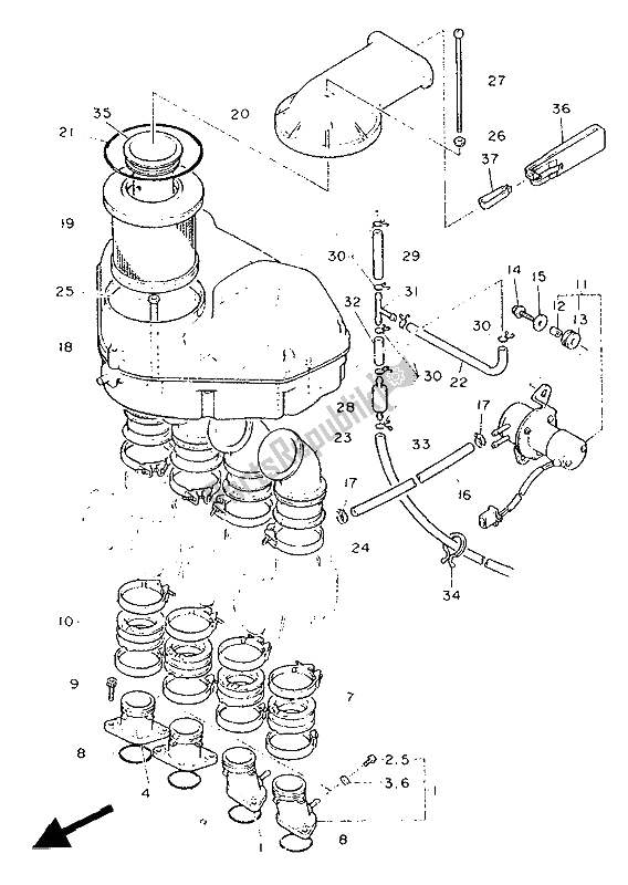 Todas las partes para Consumo de Yamaha FZ 750 Genesis 1991