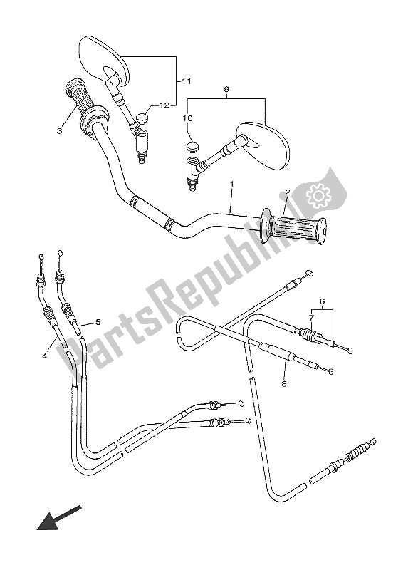 Tutte le parti per il Maniglia E Cavo Dello Sterzo del Yamaha SR 400 2016
