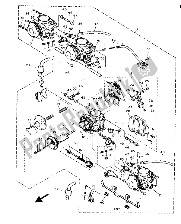 Tutte le parti per il Alternato (carburatore) (per Fi-se) del Yamaha FZR 1000 1993