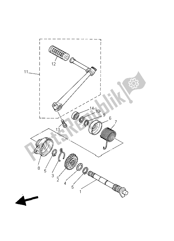 All parts for the Starter of the Yamaha PW 80 2002 All parts for the Starter of the Yamaha PW 80 2002