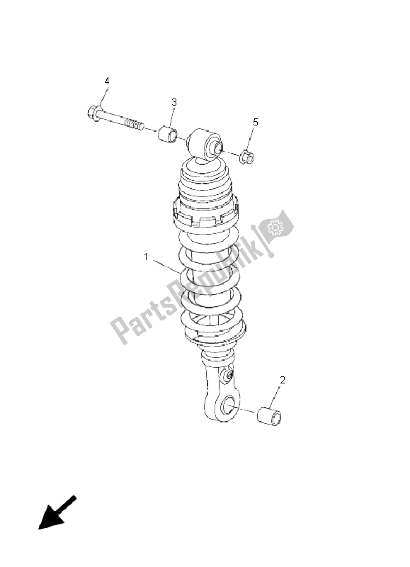 Todas las partes para Suspensión Trasera de Yamaha FZ1 N Fazer 1000 2008