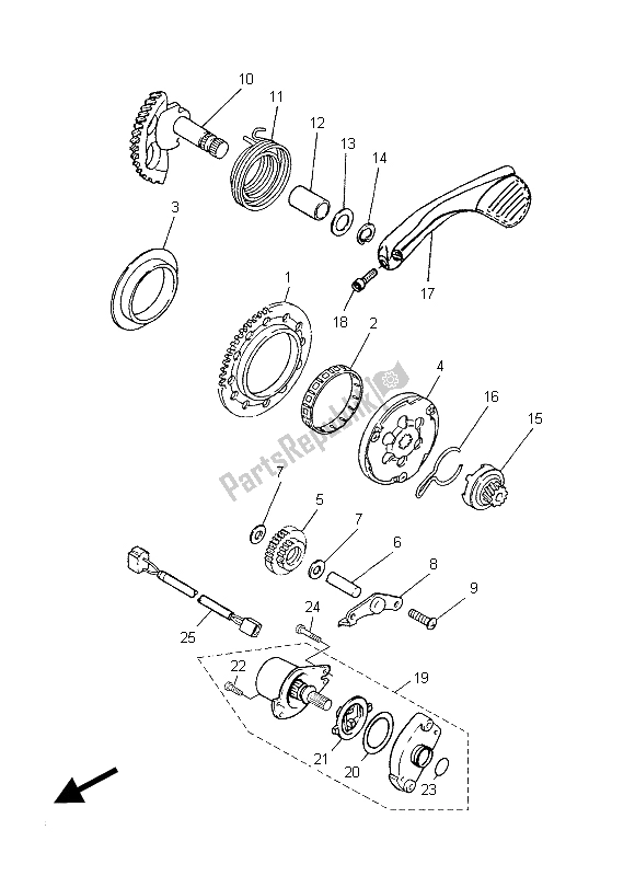 Wszystkie części do Rozrusznik Yamaha YN 50 2015