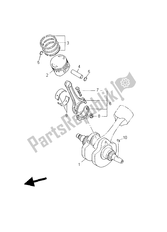 Toutes les pièces pour le Vilebrequin Et Piston du Yamaha XVS 650 Dragstar 2002