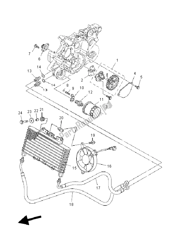 All parts for the Oilpump of the Yamaha YFM 350 Grizzly 2X4 2011