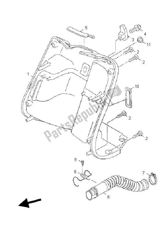 Toutes les pièces pour le Bouclier De Jambe du Yamaha XC 125 Vity 2010