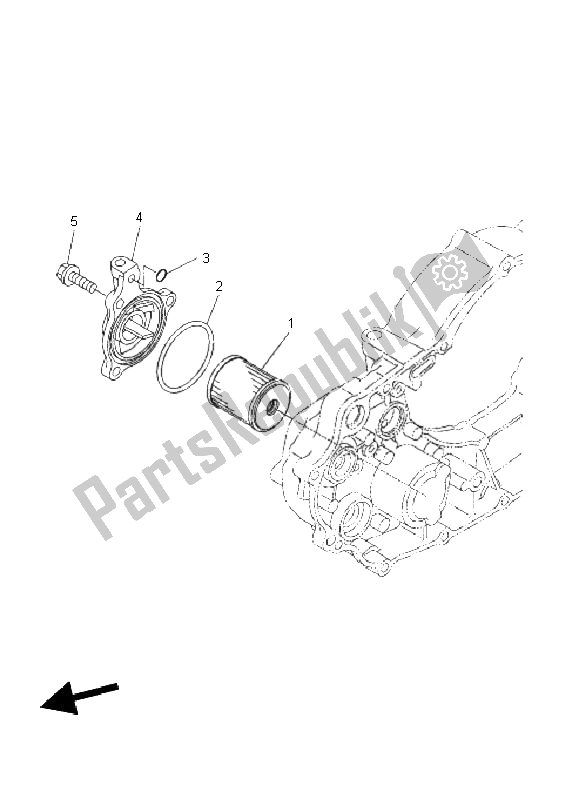 All parts for the Oil Cleaner of the Yamaha WR 250R 2011