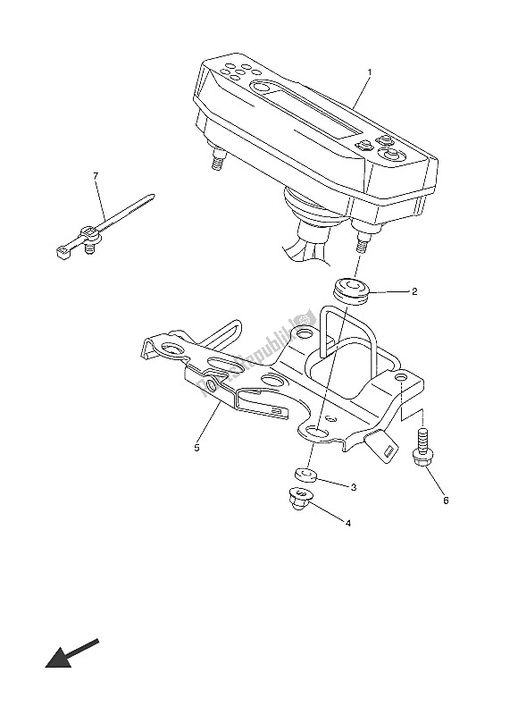 All parts for the Meter of the Yamaha WR 250R 2016