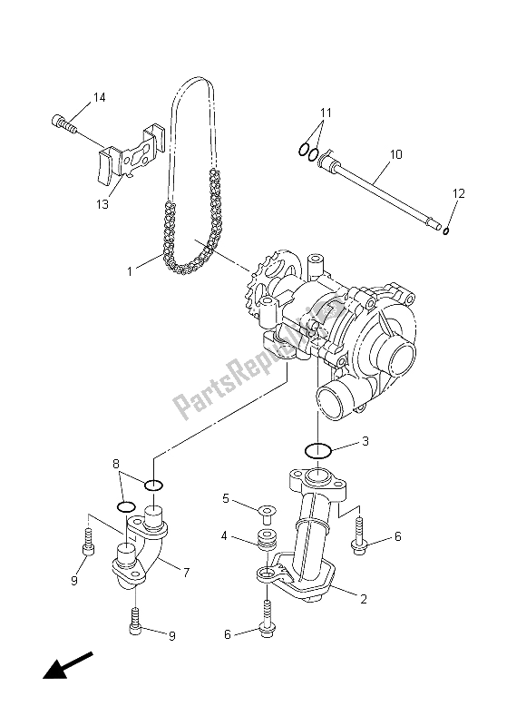 Toutes les pièces pour le La Pompe à Huile du Yamaha FZ8 NA 800 2015