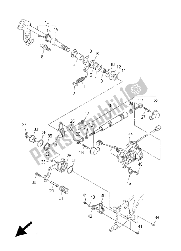 Tutte le parti per il Albero Del Cambio del Yamaha FJR 1300 AS 2011