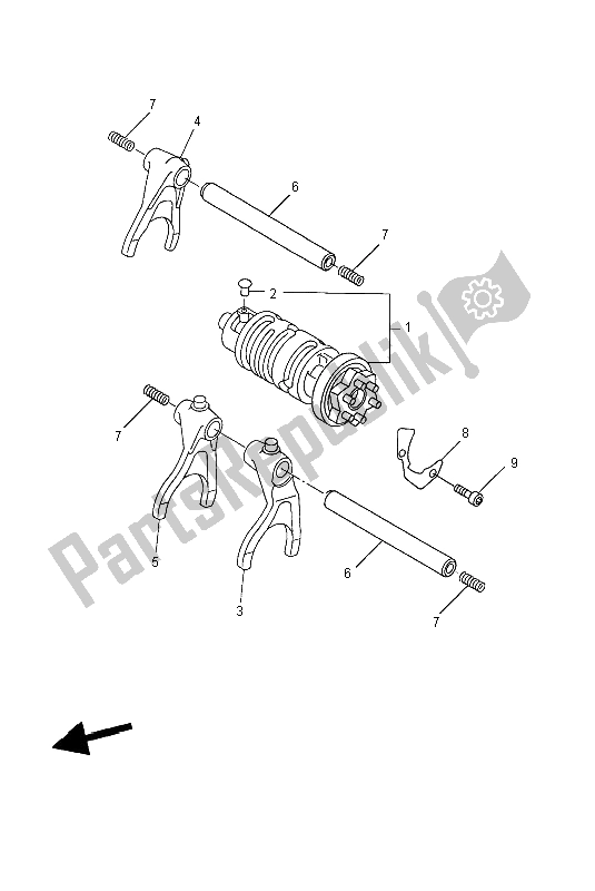 Todas las partes para Cambio De Leva Y Horquilla de Yamaha FZ6 N 600 2004