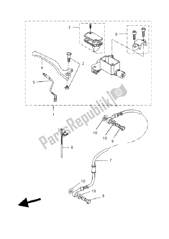 Tutte le parti per il Pompa Freno del Yamaha YQ 50 Aerox 2010