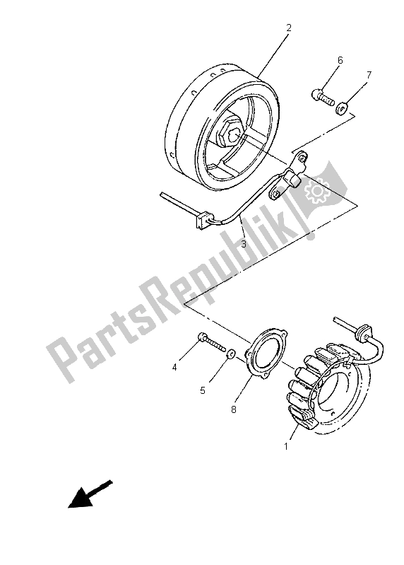 Wszystkie części do Generator Yamaha XVZ 1300A Royalstar 1999