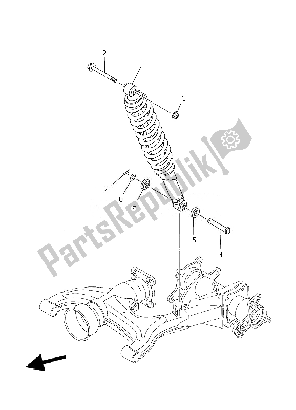 Tutte le parti per il Sospensione Posteriore del Yamaha YFM 450 FX Wolverine 4X4 2010