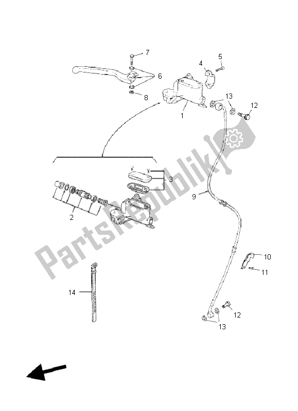 Todas las partes para Cilindro Maestro Delantero de Yamaha TZR 50 2010