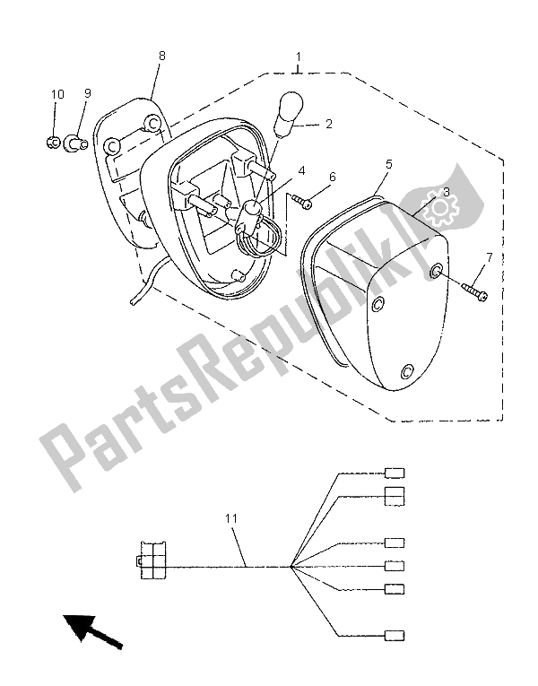 Todas las partes para Luz De La Cola de Yamaha XVZ 1300A Royalstar 1997