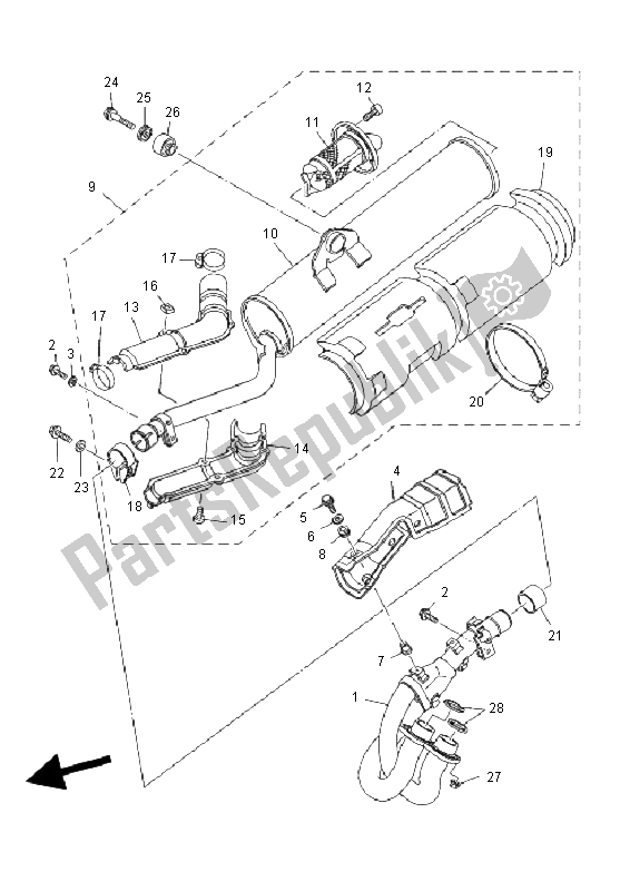 Todas las partes para Cansada de Yamaha YFM 660F Grizzly Limited 2003