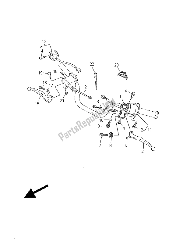 Toutes les pièces pour le Interrupteur Et Levier De Poignée du Yamaha SR 125 2000