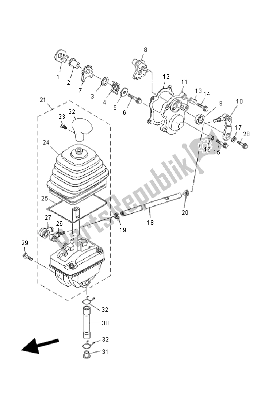 Tutte le parti per il Albero Del Cambio del Yamaha YFM 660F Grizzly Limited 2003