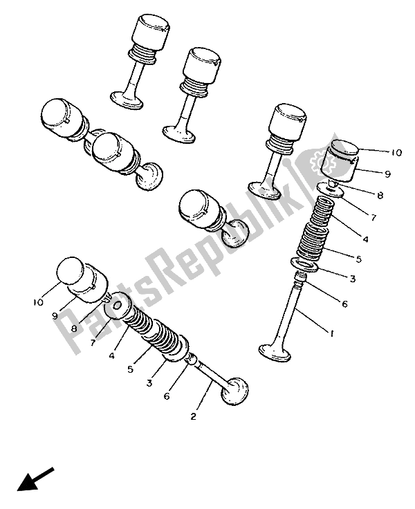 All parts for the Valve of the Yamaha V MAX 12 1200 1993