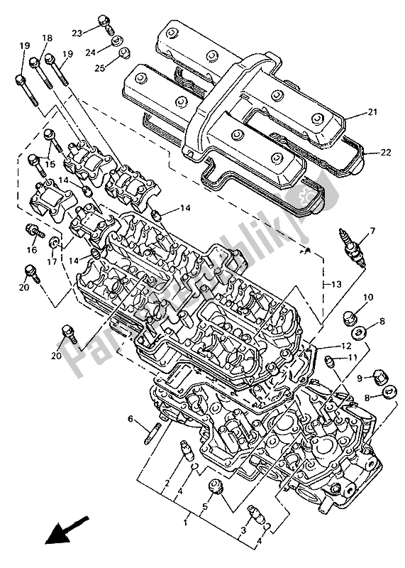 Toutes les pièces pour le Culasse du Yamaha YZF 750 SP 1994