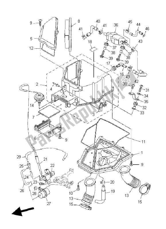 Tutte le parti per il Immissione 2 del Yamaha MT 01S 1670 2009