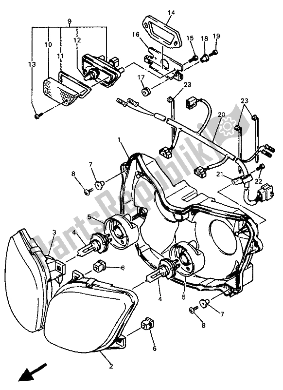 Toutes les pièces pour le Alternatif (phare) (pour Uk-ie) du Yamaha YZF 750 SP 1993