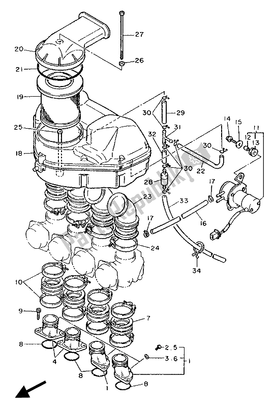 Todas las partes para Consumo de Yamaha FZ 750 Genesis 1990