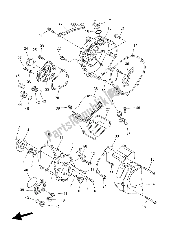 Wszystkie części do Pokrywa Skrzyni Korbowej 1 Yamaha FZ8 S 800 2012