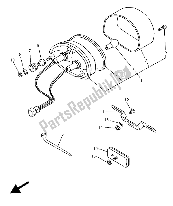 Todas las partes para Luz De La Cola de Yamaha TDM 850 1997