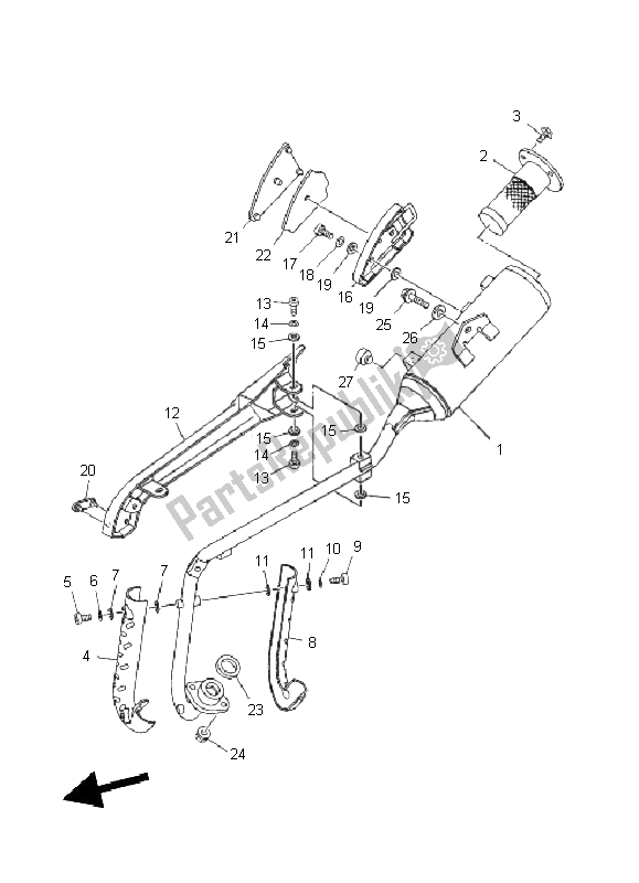 Todas las partes para Cansada de Yamaha TT R 50E 2011