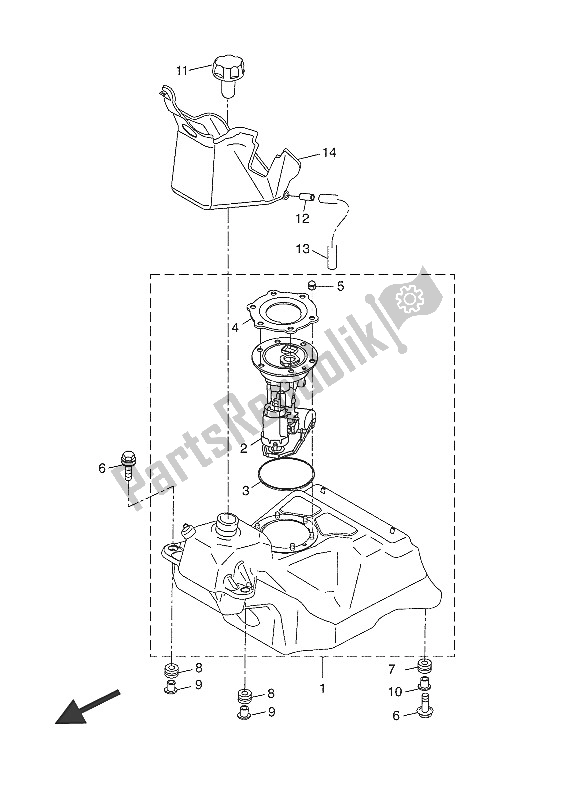 Todas las partes para Depósito De Combustible de Yamaha YP 250R 2016