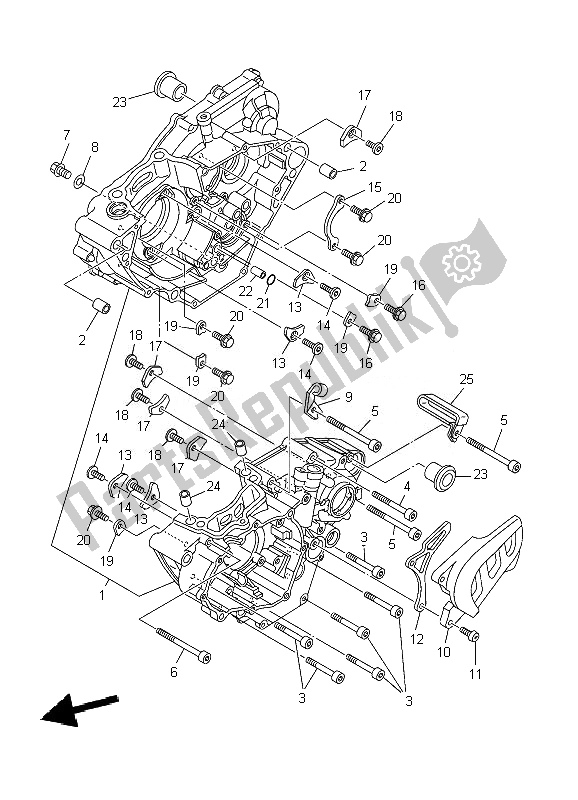 Todas las partes para Caja Del Cigüeñal de Yamaha WR 250F 2007