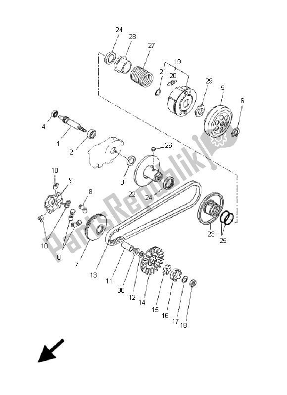 Tutte le parti per il Frizione del Yamaha CW 50L BWS 2009