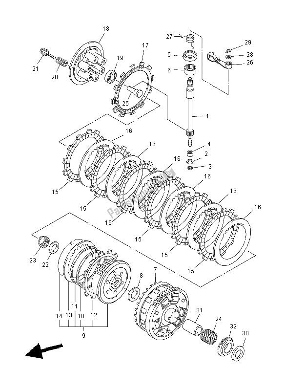 Tutte le parti per il Frizione del Yamaha FZ8 S 800 2012