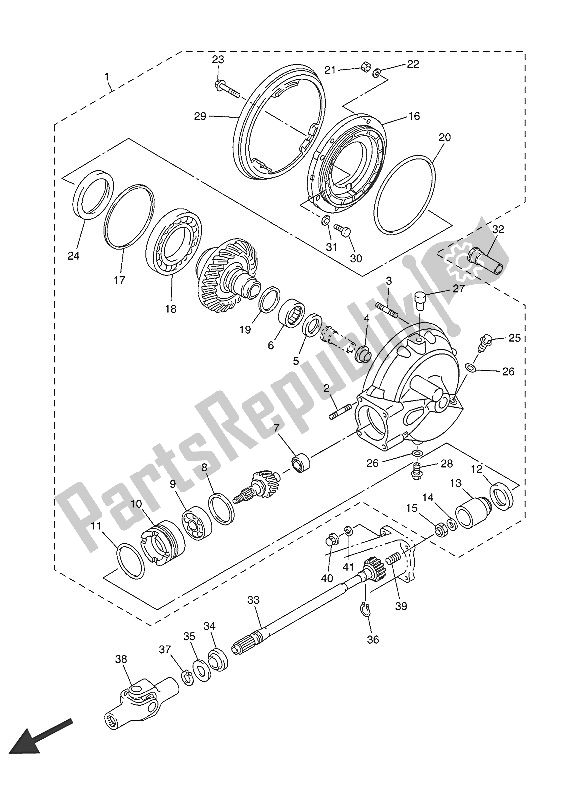 Tutte le parti per il Albero Di Trasmissione del Yamaha FJR 1300 PA 2016