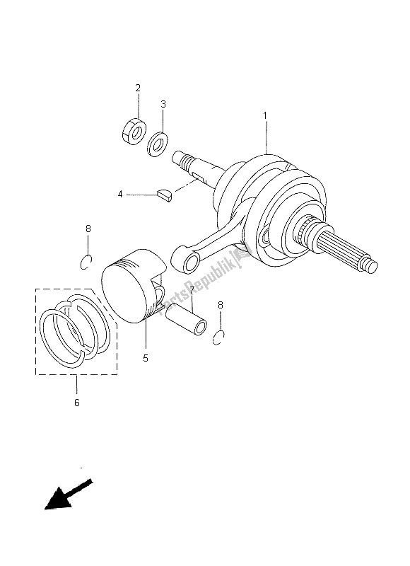 All parts for the Crankshaft & Piston of the Yamaha YP 250R 2014